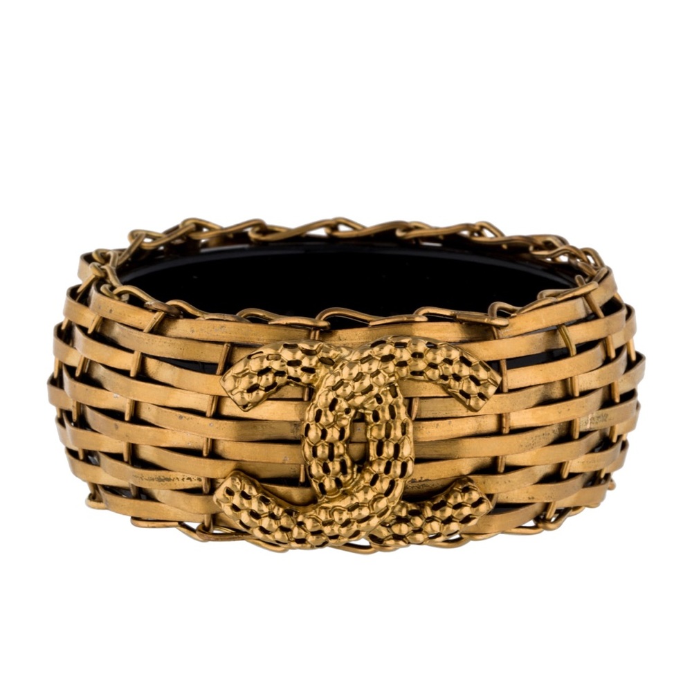 CHANEL Gold Woven Bracelet